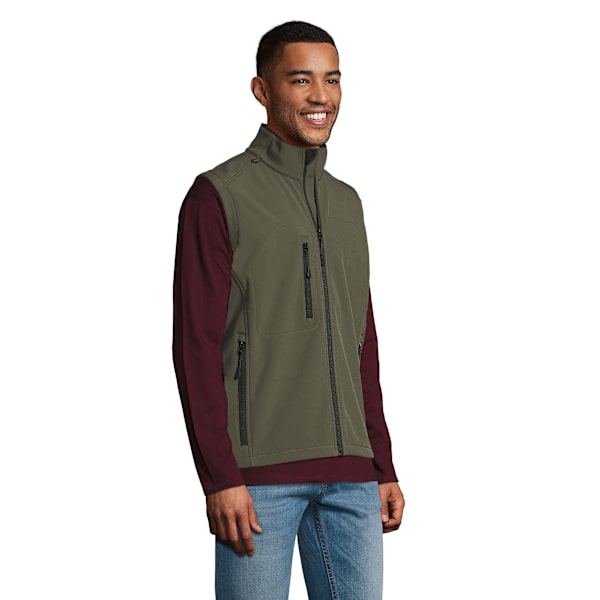SOLS Herr Rallye Soft Shell Bodywarmer Jacka XXL Mörkgrön Dark Green XXL
