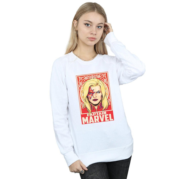 Marvel Womens/Ladies Captain Marvel Ornament Sweatshirt S Vit White S