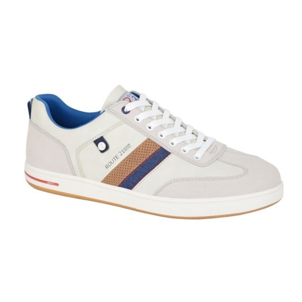 R21 Mens Stripe Casual Trainers 9 UK Off White/Grey Off White/Grey 9 UK