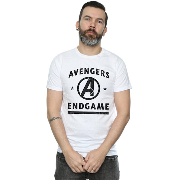 Marvel Mens Avengers Endgame Varsity T-Shirt M Vit White M