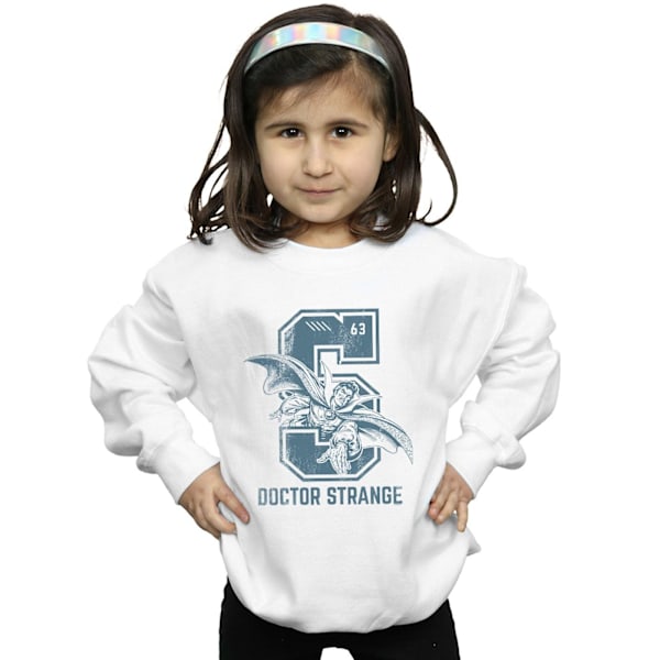 Marvel Girls Doctor Strange Collegiate Sweatshirt 7-8 år Vit White 7-8 Years