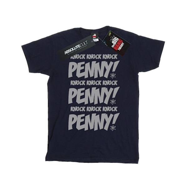 The Big Bang Theory Dam/Damer Knock Knock Penny Bomull Pojkvän Navy Blue M