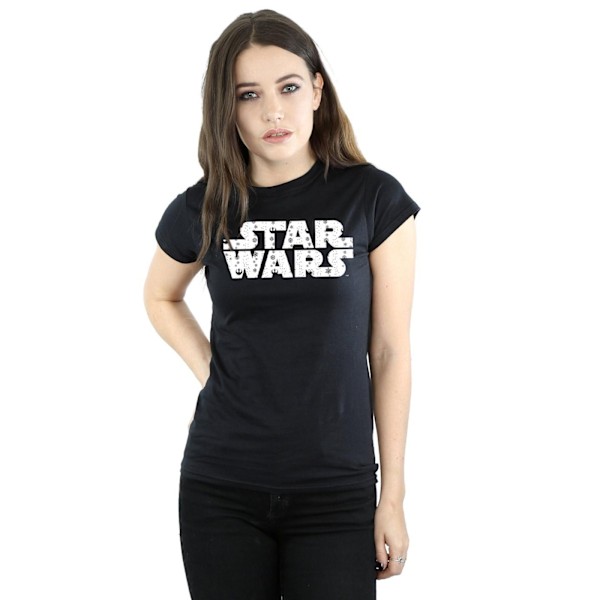 Star Wars Dam/Damer Jul-logotyp Bomull T-shirt L Svart Black L