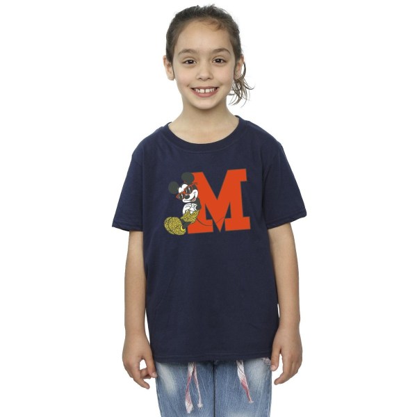 Disney Girls Mickey Mouse Leopard Trousers Bomull T-shirt 9-11 Navy Blue 9-11 Years