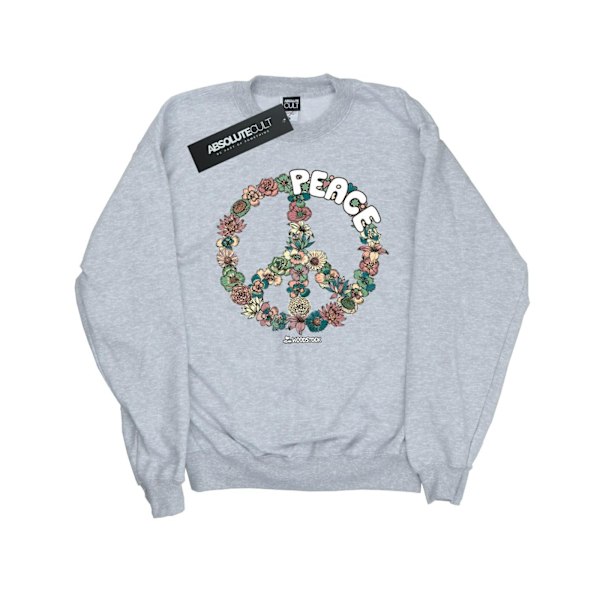 Woodstock Boys Floral Peace Sweatshirt 5-6 år Sports Grey Sports Grey 5-6 Years