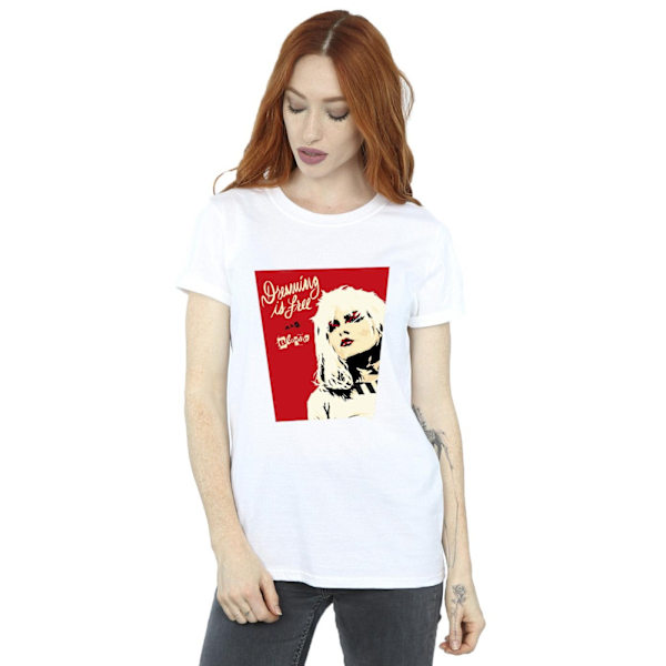 Blondie Dam/Damer Drömmer Är Bomull Pojkvän T-shirt White M