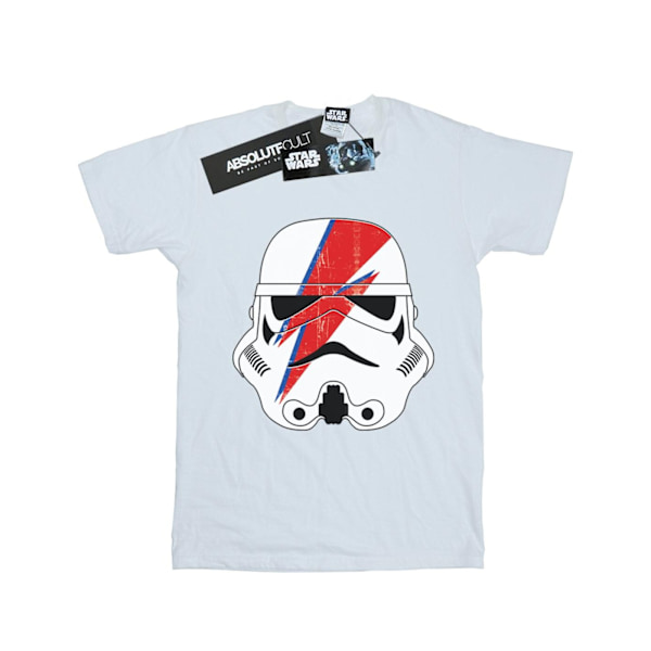 Star Wars Boys Glam Stormtrooper Lightning Bolt Bomull T-shirt White 7-8 Years