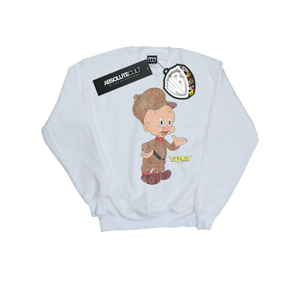 Looney Tunes Herr Elmer Fudd Distressed Sweatshirt 4XL Vit White 4XL