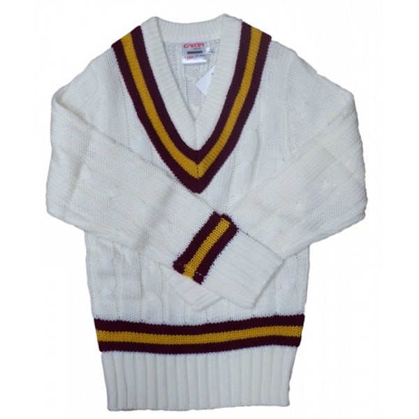 Carta Sport Herr Cricket Jumper S Vit/Maroon/Guld White/Maroon/Gold S