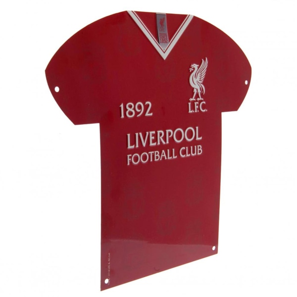 Liverpool FC tröjformad metallskylt En storlek Röd Red One Size