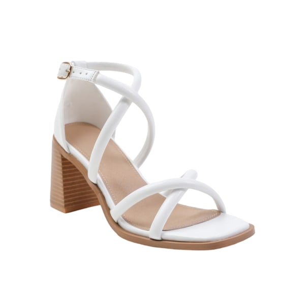 Where's That From Dam/Damer Illinois Crossover Strap Sandal White 3 UK