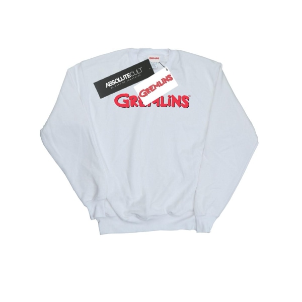 Gremlins Dam/Dam Text Logo Sweatshirt XXL Vit White XXL