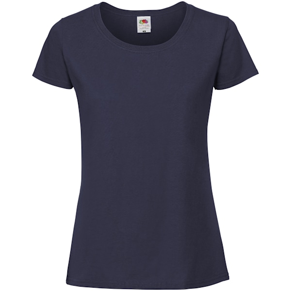 Fruit Of The Loom Dam T-shirt i Ringspun Premium, Damstorlek, M, UK Navy M UK