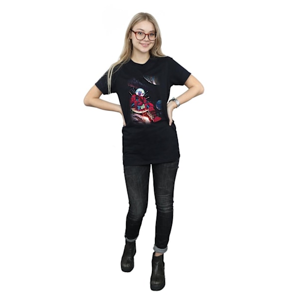 Marvel Womens/Ladies Deadpool Astronaut Bomull Boyfriend T-Shir Black M