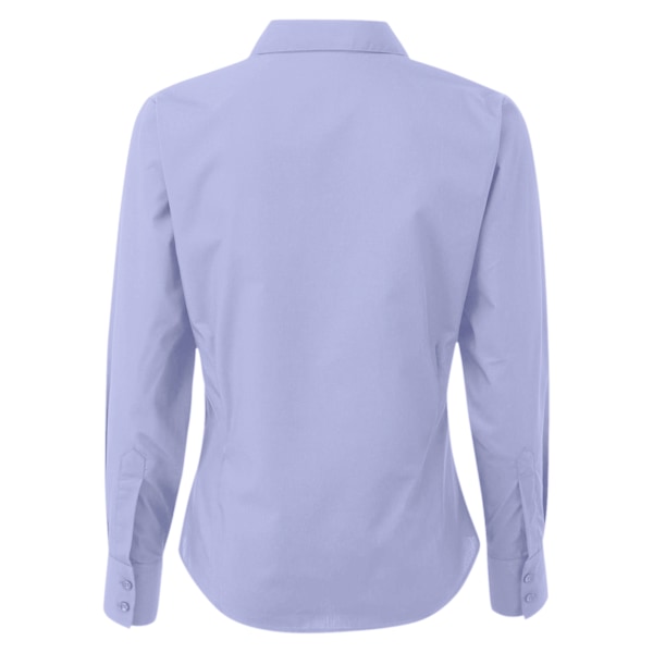 Premier Dam/Kvinnor Poplin Långärmad Blus 12 Midblå Mid blue 12