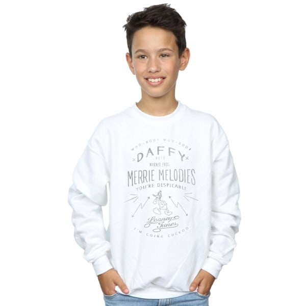 Looney Tunes Boys Daffy Duck Despicable Sweatshirt 9-11 år W White 9-11 Years