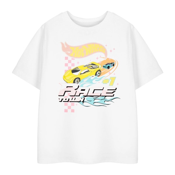Hot Wheels Pojkar Race To Win T-shirt 5-6 År Vit White 5-6 Years
