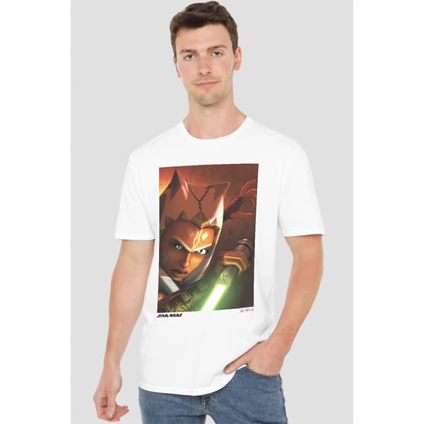 Ahsoka Herr Panel T-Shirt L Vit White L