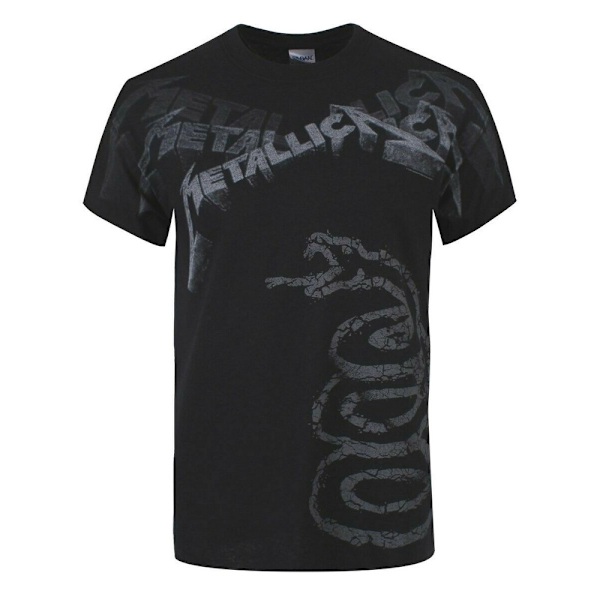Metallica Unisex Adult Black Album Faded T-Shirt L Svart Black L