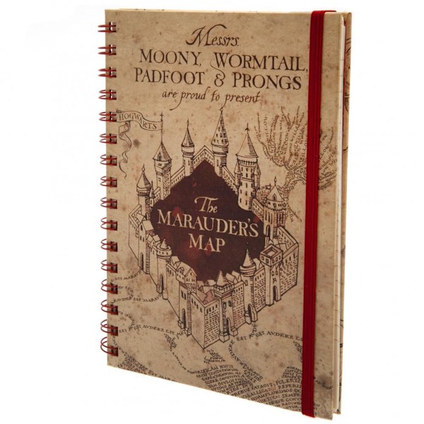 Harry Potter Marauders Map Anteckningsbok En Storlek Beige Beige One Size