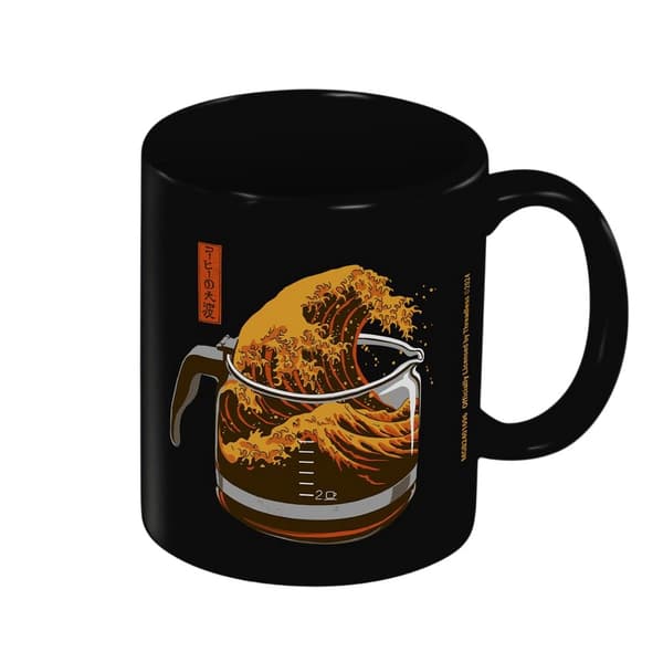 Threadless Coffee Wave 315ml Mugg One Size Svart Black One Size