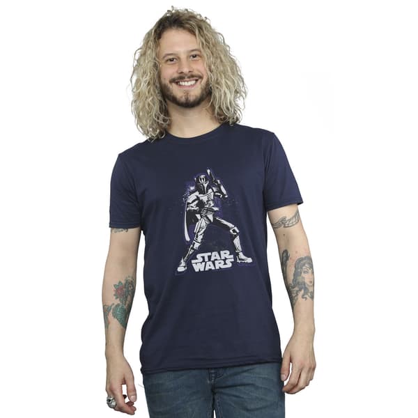 Star Wars: The Clone Wars Herr Darth Vader Pose T-shirt i bomull Navy Blue XL