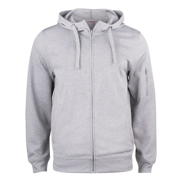 Clique Herr Basic Active Full Zip Hoodie M Grå Melange Grey Melange M