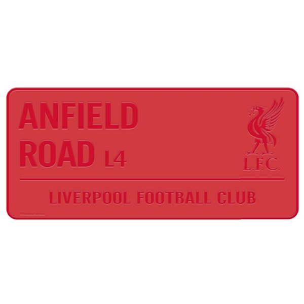 Liverpool FC Anfield Road L4 Vapensköld Gatunamnsskylt One Size Röd Red One Size