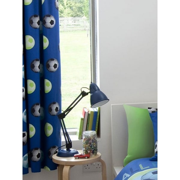 Catherine Lansfield fotbollsfodrade gardiner (2-pack) 72 tum x Blue 72in x 66in