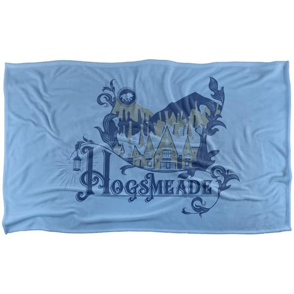 Harry Potter Hogsmeade Supersoft Filt 147cm x 91cm Blå Blue 147cm x 91cm