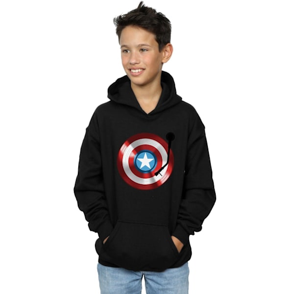 Marvel Boys Captain America Turntable Hoodie 9-11 år Svart Black 9-11 Years