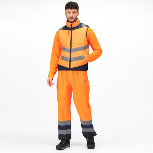 Regatta Professional Baffled Varselväst för Män S Orange Orange/Navy S