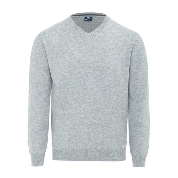 Giorgio Herr Polyester V-ringad Tröja S Gråmelerad Grey Marl S
