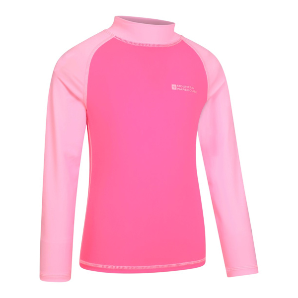 Mountain Warehouse Barnkläder/Barn Långärmad Rashguard 2-3 År Bubblegum Rosa Bubblegum Pink 2-3 Years