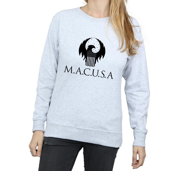 Fantastic Beasts Dam/Dam MACUSA Logo Sweatshirt S Heather Heather Grey S