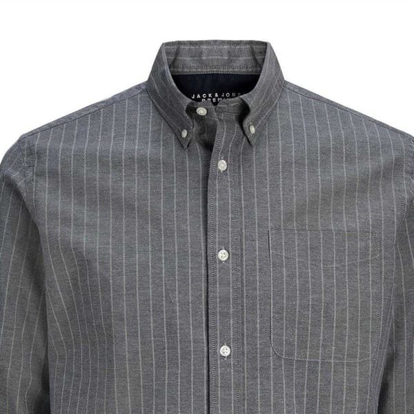 Jack And Jones Herr Pinstripe Regular Långärmad Skjorta S Mörk Dark Navy S