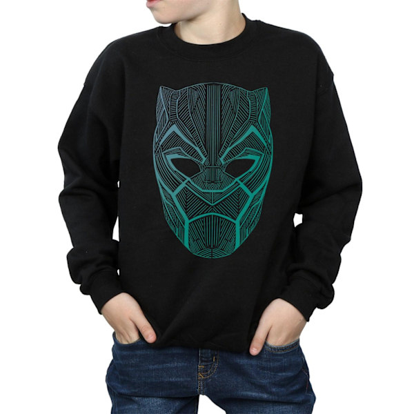 Marvel Boys Black Panther Tribal Mask Sweatshirt 12-13 år Bl Black 12-13 Years