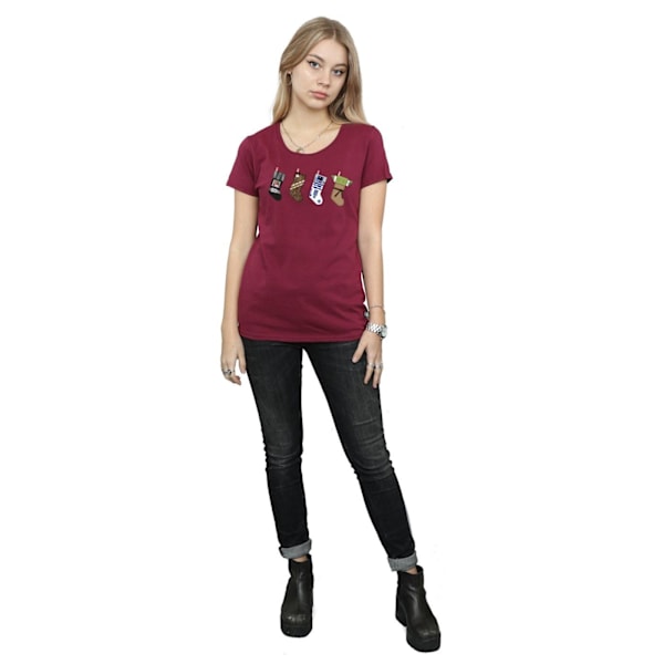 Star Wars Dam/Damer Julstrumpor Bomull T-shirt XL B Burgundy XL