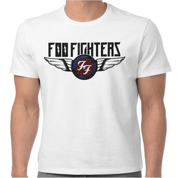 Foo Fighters Unisex Adult Flash Wings T-Shirt L Vit White L