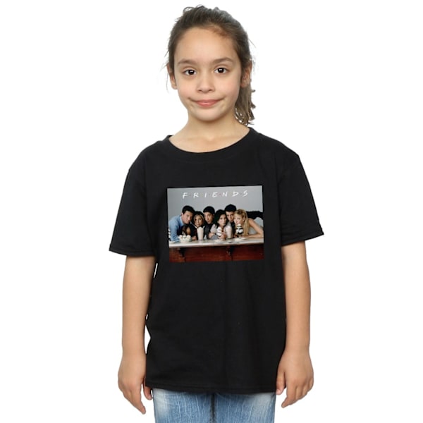 Friends Girls Group Photo Milkshakes Bomull T-shirt 5-6 år B Black 5-6 Years