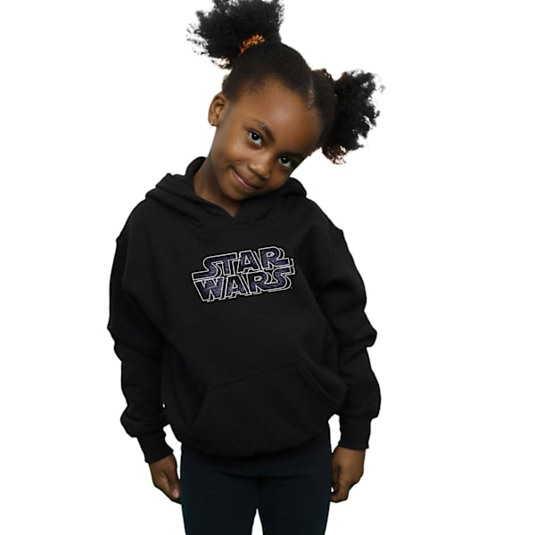 Star Wars Girls Hyperspace Logo Hoodie 12-13 år Svart Black 12-13 Years