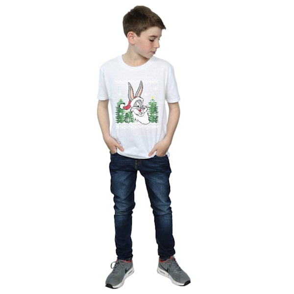 Looney Tunes Pojkar Bugs Bunny Jul Fair Isle T-shirt 9-11 år White 9-11 Years