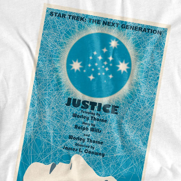Star Trek Unisex Vuxen The Next Generation Säsong 1 Avsnitt 8 T-shirt White S