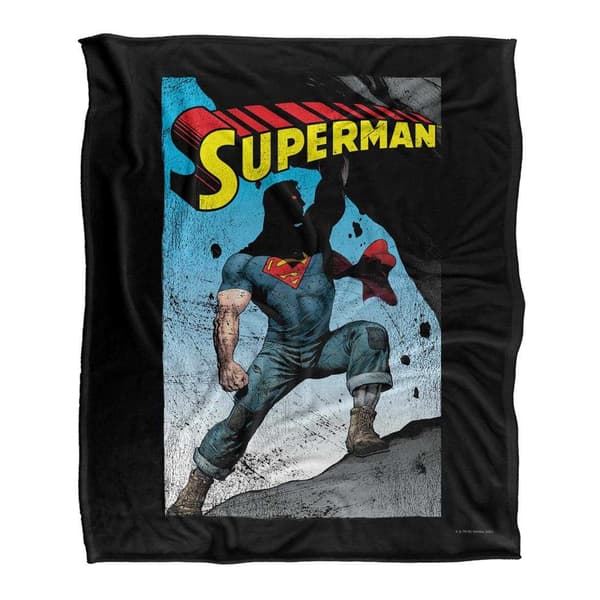 Superman Alternate Silky Supersoft Filt En Storlek Svart/Multi Black/Multicoloured One Size