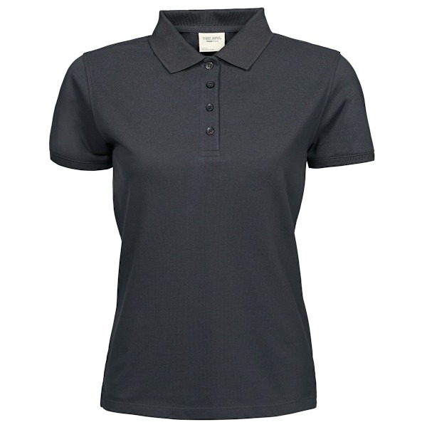 Tee Jays Dam/Dam Tung Kortärmad Pikétröja L Mörkgrå Dark Grey L