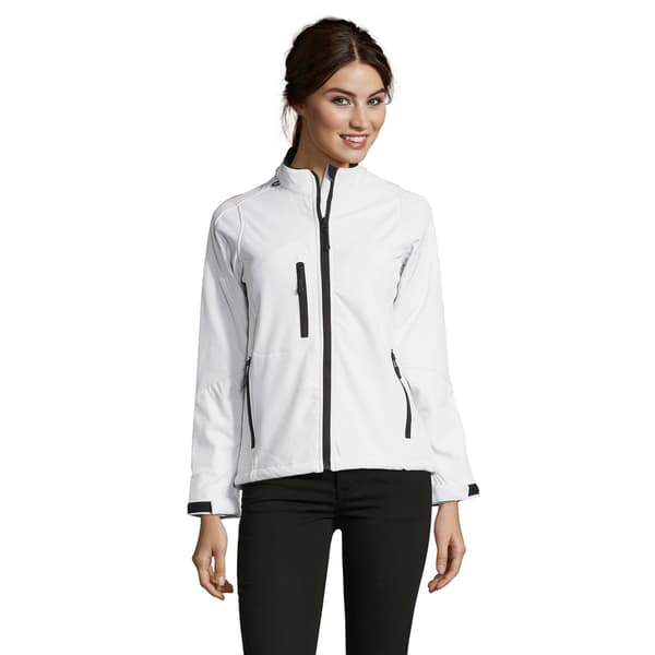 SOLS Dam/Dam Roxy Soft Shell Jacka (Andningsbar, Vindtät Och Vattenavvisande) White M