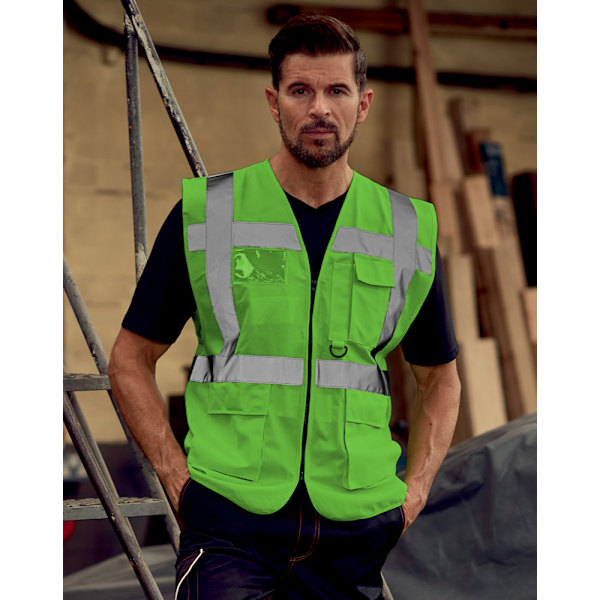 Yoko Hi-Vis Premium Executive/Manager Väst / Jacka (2-pack) Lime M