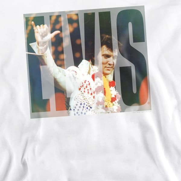 Elvis Presley Unisex Vuxen Aloha Knockout Sweatshirt S Vit White S