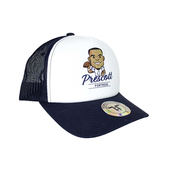 Tokyo Time Unisex Vuxen Dak Prescott NFLPA Mesh Back Trucker Ca White/Navy Blue One Size