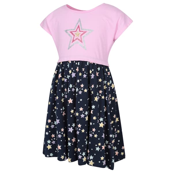 Mountain Warehouse Barn/Barn Poppy Star Bomullsklänning 9-10 Navy 9-10 Years